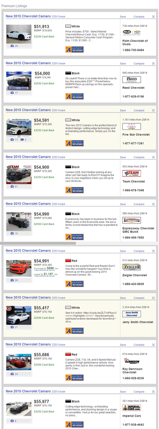 Illustration for article titled On Black Friday, Go Buy Yourself A Camaro Z/28 With A Ridiculous Discount